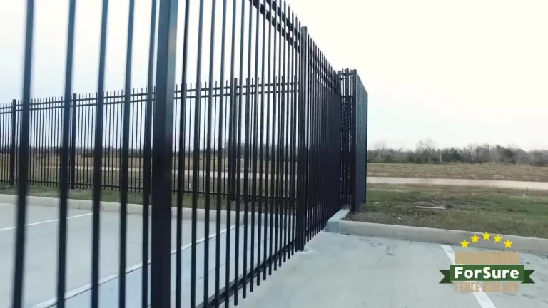 Commercial ornamental steel perimeter fence