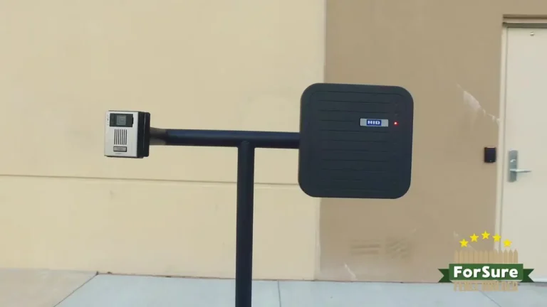 Gate access control pedestal with a card reader and keypad